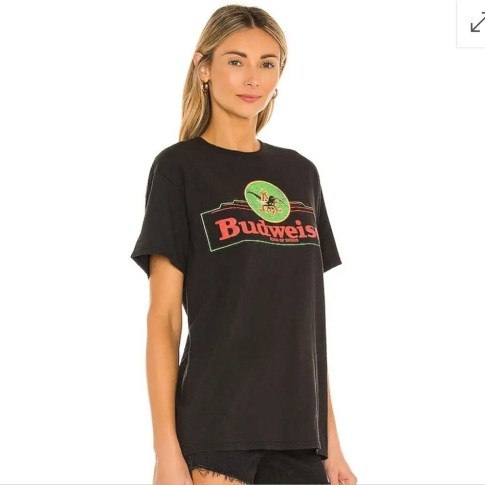 NWT JunkFood Oversized Black Budweiser Tee Sz XS